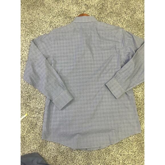 Brooks Brothers Shirt Mens 17-34 Regent Fit Non Iron Cotton Stretch‎ Blue Plaid - Picture 10 of 12